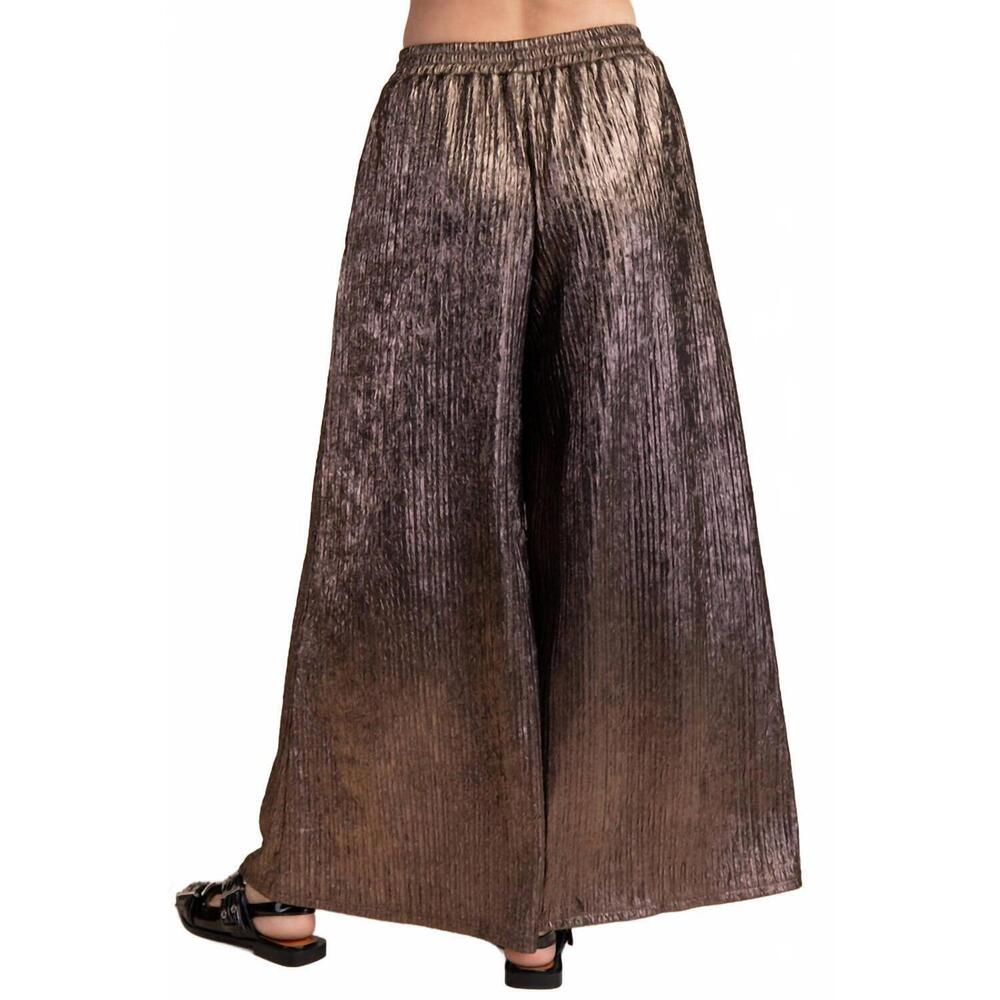 NEW GLAM charmed wide leg pants in bronze - Picture 2 of 3